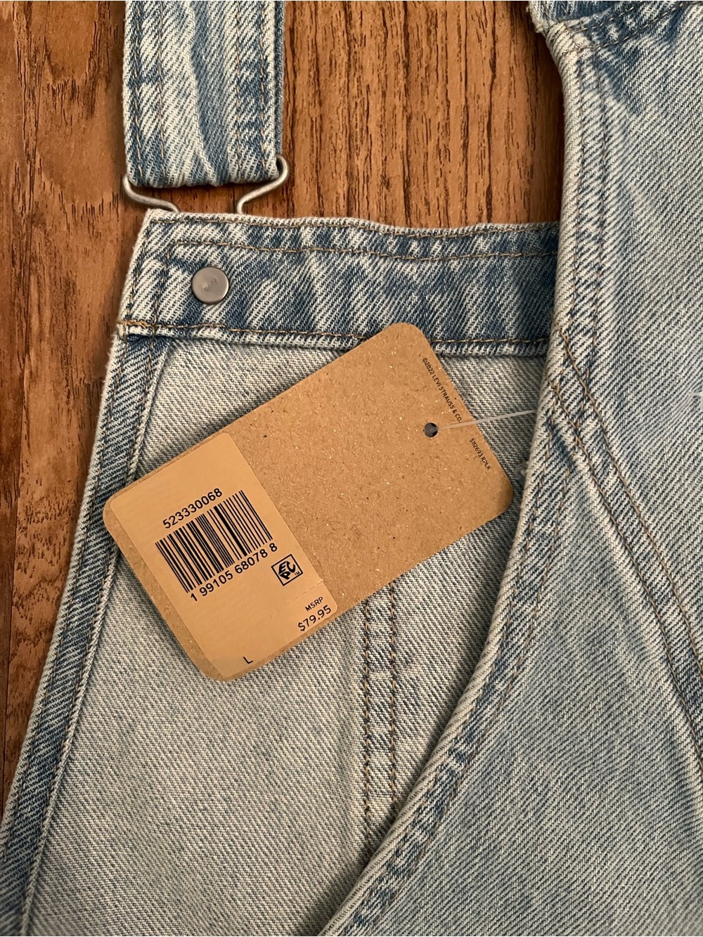 NWT Levi’s Vintage Cuffed Overall Shorts - Picture 13 of 13